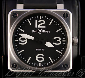 Bell & Ross BR 01-92 Steel Black BR01 BR0192 0192 Boxes Papers 46mm
