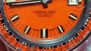PHILIP WATCH CARIBBEAN PROFESSIONAL 1500M  4950 FEET DIVER VINTAGE MEN'S  40MM