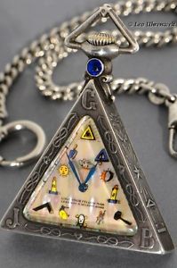 VERY RARE TEMPOR WATCH Co FREEMASON'S POCKET WATCH IN LAVISHLY ENGRAVED CASE