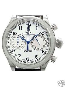 Auth BALL "Trainmaster Cannon Ball" CM1052D-L1J-WH Automatic, Men's watch