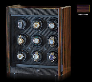 Orbita Premium Watch Winder - Avanti 9 Watch Winder (Macassar/Carbon Fiber)