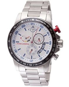 GV2 by Gevril Men's 9908 Scuderia Stainless Steel Date Wristwatch