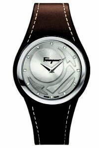 Ferragamo Women's FID030015 GANCINO CHIC Diamonds Brown Leather Wristwatch