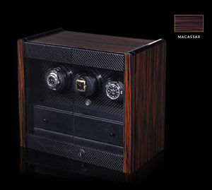 Orbita Premium Watch Winder - Avanti 3 Watch Winder (Macassar/Carbon Fiber)