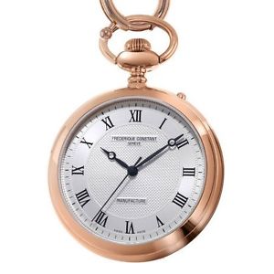 Manufacture Silver Dial Rose Gold Stainless Steel Pocket Watch