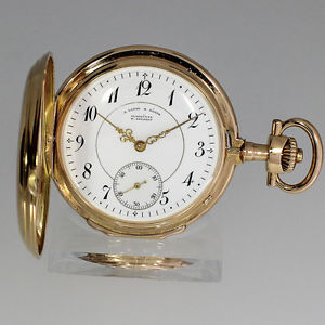 1897 A. LANGE & SÖHNE 1A SAVONETTE TASCHENUHR LOUIS XV 55,5mm 124g ZERTIFIKAT