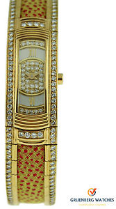 Mauboussin 18k Yellow Gold First Lady Mini Diamond Bracelet Watch