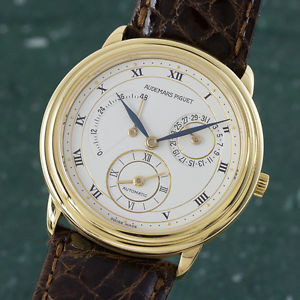 AUDEMARS PIGUET 18K GOLD GMT GANGRESERVE DUAL TIME HERRENUHR VP: 29500,- EURO