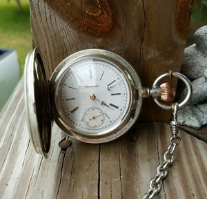 HiGrade 20 Jewel Swiss Detent Chronometer Pocket Watch 800 Silver Full Hunter