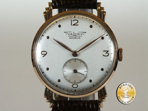 Armbanduhr; Valory Genf, 14K Gold, Sekunde, Handaufzug