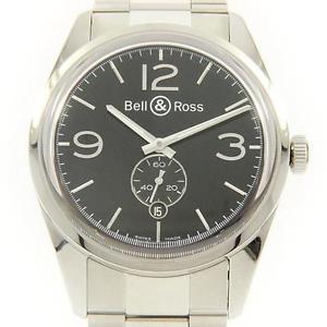 Authentic Bell & Ross V-BR123OF - M Vintage BR123 Officer Automatic  #260-001...