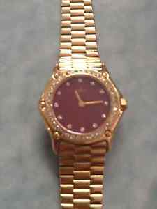 ebel classic lady or 18K et diamants 24mm