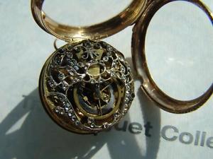 WOW.Very Rare Antique Skeletonized 18k.Gold French pocket watch 1800
