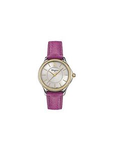 Ferragamo Women's  FFV030016 Ferragamo Time Purple Leather Silver Dial Watch