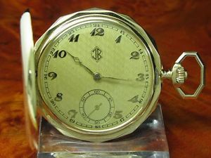 14kt 585 2 DECKEL GOLD SAVONETTE SPRUNGDECKEL TASCHENUHR