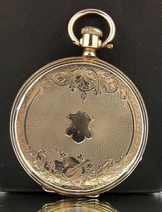 Antique 14k Yellow Gold A. & U. Bourquin Key Wind Pocket Watch No. #389