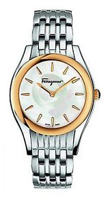 Ferragamo Women's FG4040014 LIRICA Gold IP Steel MOP Dial Stainless Steel Watch