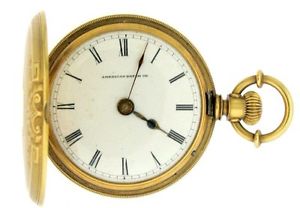 American Waltham 18K Yellow Gold Pocket Watch 1875 RARE!