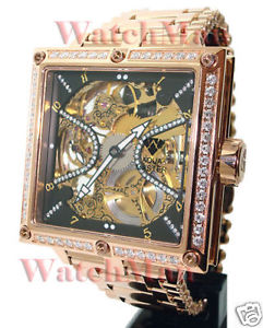 Aqua Master Mechanical Diamond Watch Rose Tone Freeze