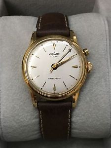 VINTAGE VULCAIN CRICKET ALARM 18K GOLD WATCH