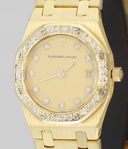 Vintage Audemars Piguet Royal Oak Quartz 18K Gold and Diamond 24mm Ladies' Watch