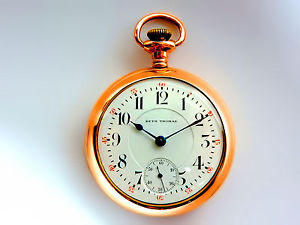 Mega Rare Antique Railroad 18s 21J Seth Thomas Gold Pocket Watch Serviced