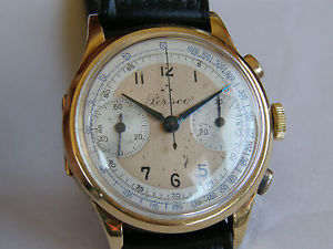 PERSEO-MANUALE-ORO 18 KT(0,750)-CAL.VALJOUX 22-RUOTA A COLONNE-FIBBIA ORIGINALE