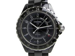 Auth CHANEL Stainless Steel Ceramic J12GMT Wristwatch Men's Automatic