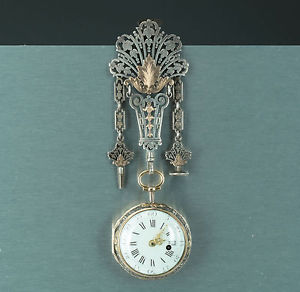 Jean Baptiste Baillon 20k Gold Verge fusee Original Chatelaine 1750 spindeluhr