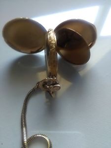 Antique 14k gold Ladies Waltham fancy diamond hunters pocket watch