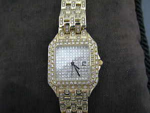 Ladies Diamond 14k Yellow Gold Swiss Made Watch with Date from Italy