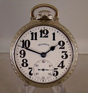 ILLINOIS BUNN SPECIAL 161 21j 60h 14kGOLD FILLED OPEN FACE RAILROAD POCKET WATCH