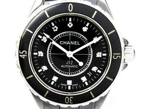 Auth CHANEL J12 Watch Ceramic Stainless Steel Diamond Men's Automatic