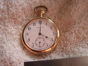 Antique Benedict Brothers New York 14K Gold 17 Jewels Pocket Watch