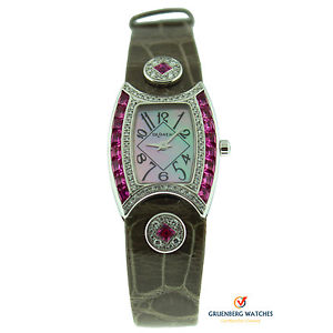 Delaneau 18k White Gold First Lady Diamond Strap Watch