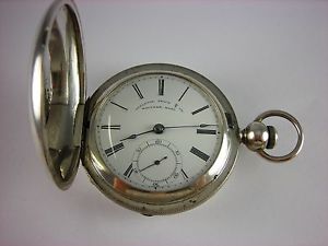Antique Waltham Pin Plate Model 1857 Pre Civil War 18s key wind pocket watch
