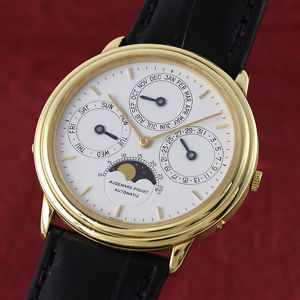 AUDEMARS PIGUET 18K GOLD EWIGER KALENDER AUTOMATIK HERRENUHR VP: 52900,- EURO