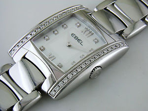 Ebel Brasilia Diamond Bezel Mother of Pearl Watch 28mm with Box Warranty Women's