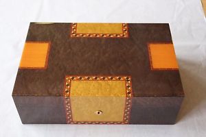 VERY UNIQUE DESIGN & LUXURY 6 Watches box cigars cave style in Precious woods