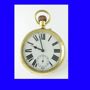 Rare 9k Gold Goliath Roskopf Patent Pocket Watch 1917