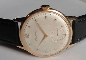 Vintage wristwatch Movado – Hand winding - Cal. 125 – 18K yellow gold case