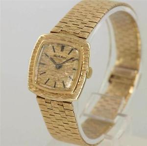 Vintage Bueche Girod 9ct Gold Ladies Bracelet Wristwatch circa 1960's