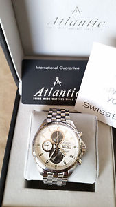 Watch Atlantic Swiss Made Chrono Automatic Men's Saphire cristal