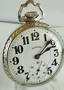 Beautiful 17s illinois 23j sangamo marked 60 hour pocket watch