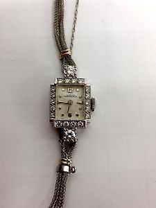 Antique Girard Perre Guax Platinum Diamond Watch
