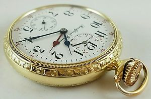 Scarce 16s 21j 655 rockford indicator pocket watch