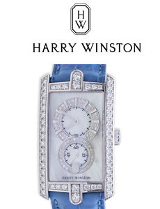 Harry Winston Avenue C 18k White Gold and Diamond Watch