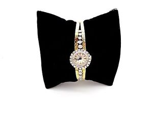 WOMENS VINTAGE GIRRARD PERREGAUX 1 1/2 CT. DIAMOND 18K SOLID GOLD BRACELET WATCH