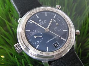 VINTAGE HAMILTON CHRONO-MATIC "PANDA" AUTO STEEL
