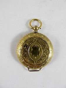 BAUME 18 K GOLD LADIES POCKET WATCH, KEY WIND C1850'S